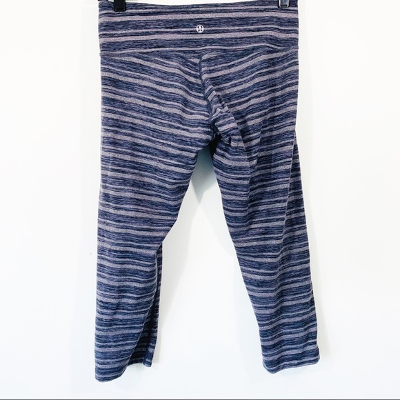 lululemon Wunder Under Gray Striped Crop - Picture 5 of 5